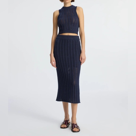A.L.C Aurora Skirt - Navy,All Products : American Fashion Style Bags On Sale